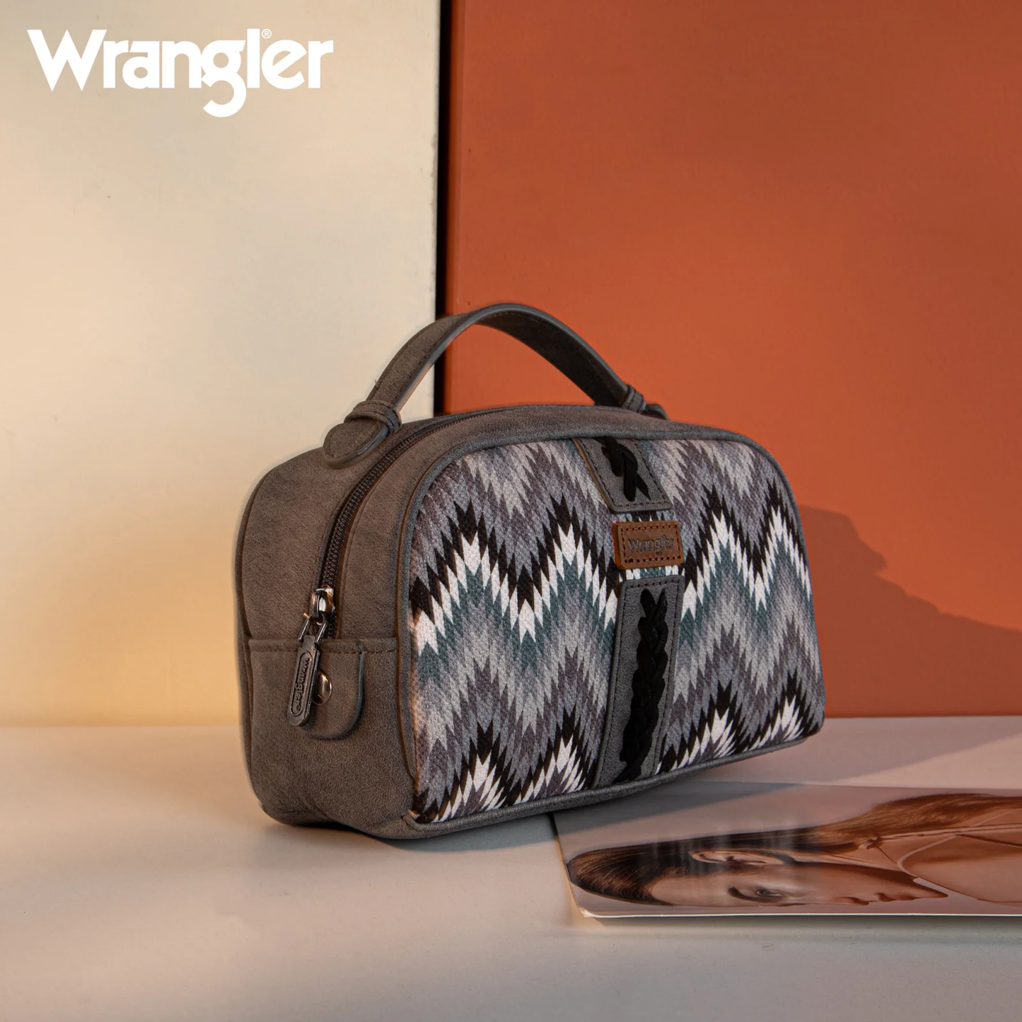 Bolso De Viaje Unisex Wrangler Estampado Patron Azteca Gris WG2211-190GY