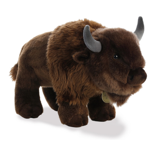 PELUCHE BISONTE REALISTA GRANDE 40CM