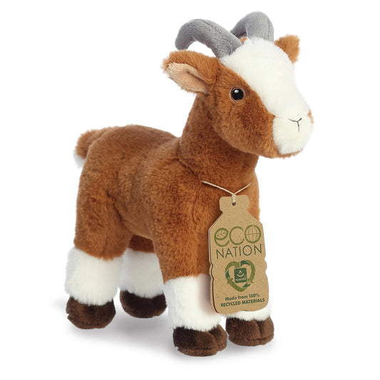 PELUCHE CABRA REALISTA CAFÉ 28CM