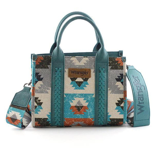 BOLSO WRANGLER TOTE BAG AZTECA TURQUESA WG166G-81201TQ