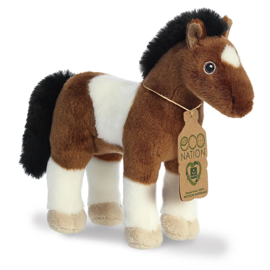 PELUCHE BURRO REALISTA CAFE ECOLÓGICO 28CM