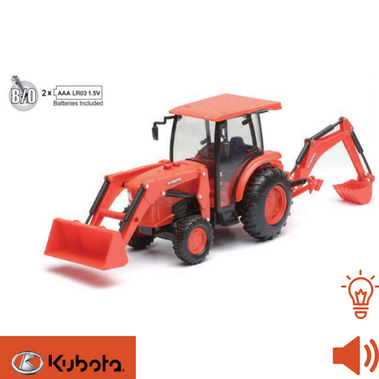 JUGUETE TRACTOR KUBOTA ESCALA 1:18 CON LUZ Y SONIDO