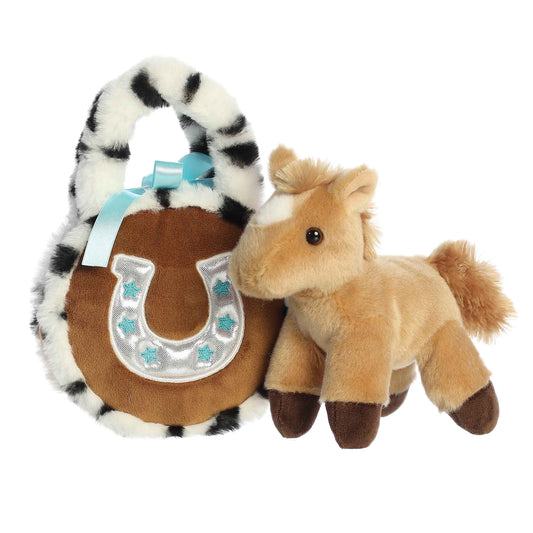 BOLSO PELUCHE PORTA CABALLO HERRADURA PONY