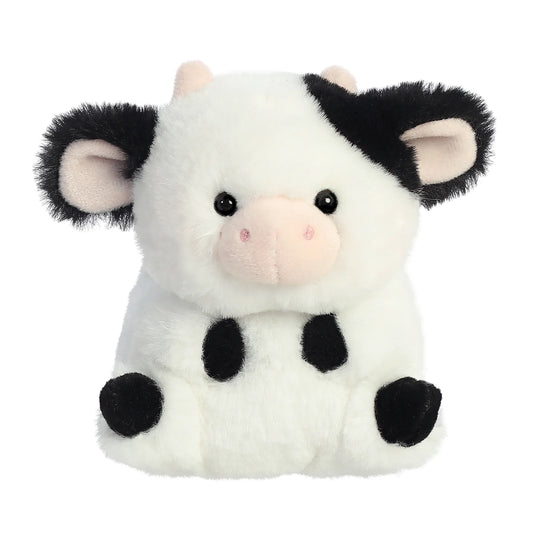PELUCHE VAQUITA PEQUEÑA  BLANCO Y NEGRO 21CM