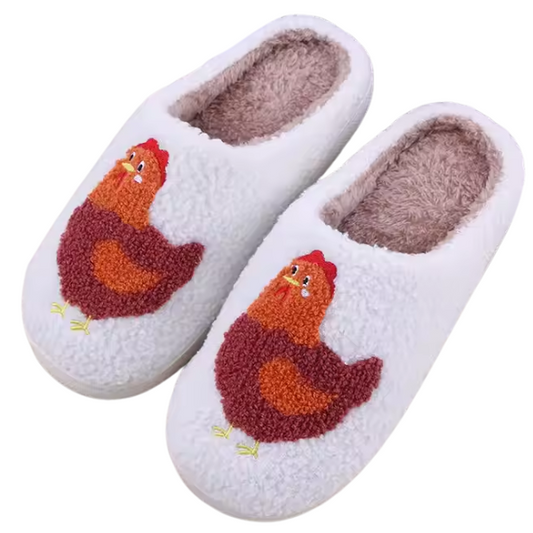 PANTUFLAS DE GALLINA AFELPADAS