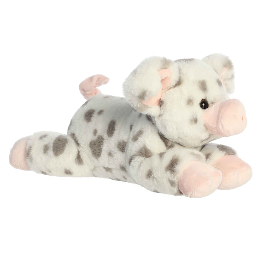 PELUCHE FINO MOTEADO BLANCO GRIS 30 CM
