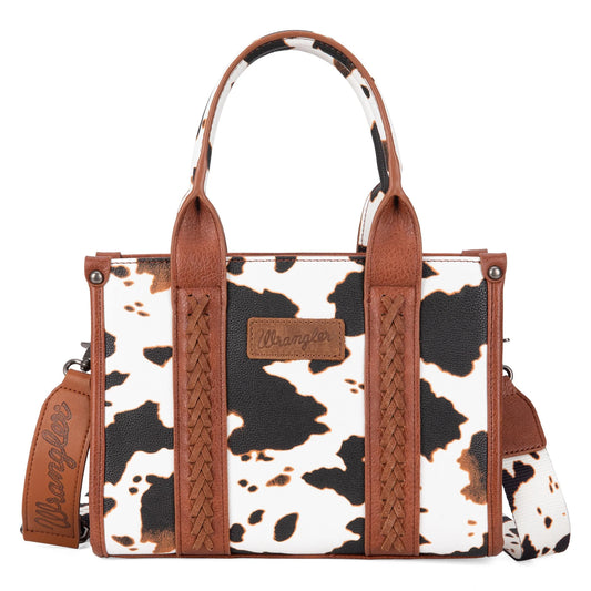 BOLSO WRANGLER TOTE BAG PRINT VACA CAFÉ WG133-8120SBR