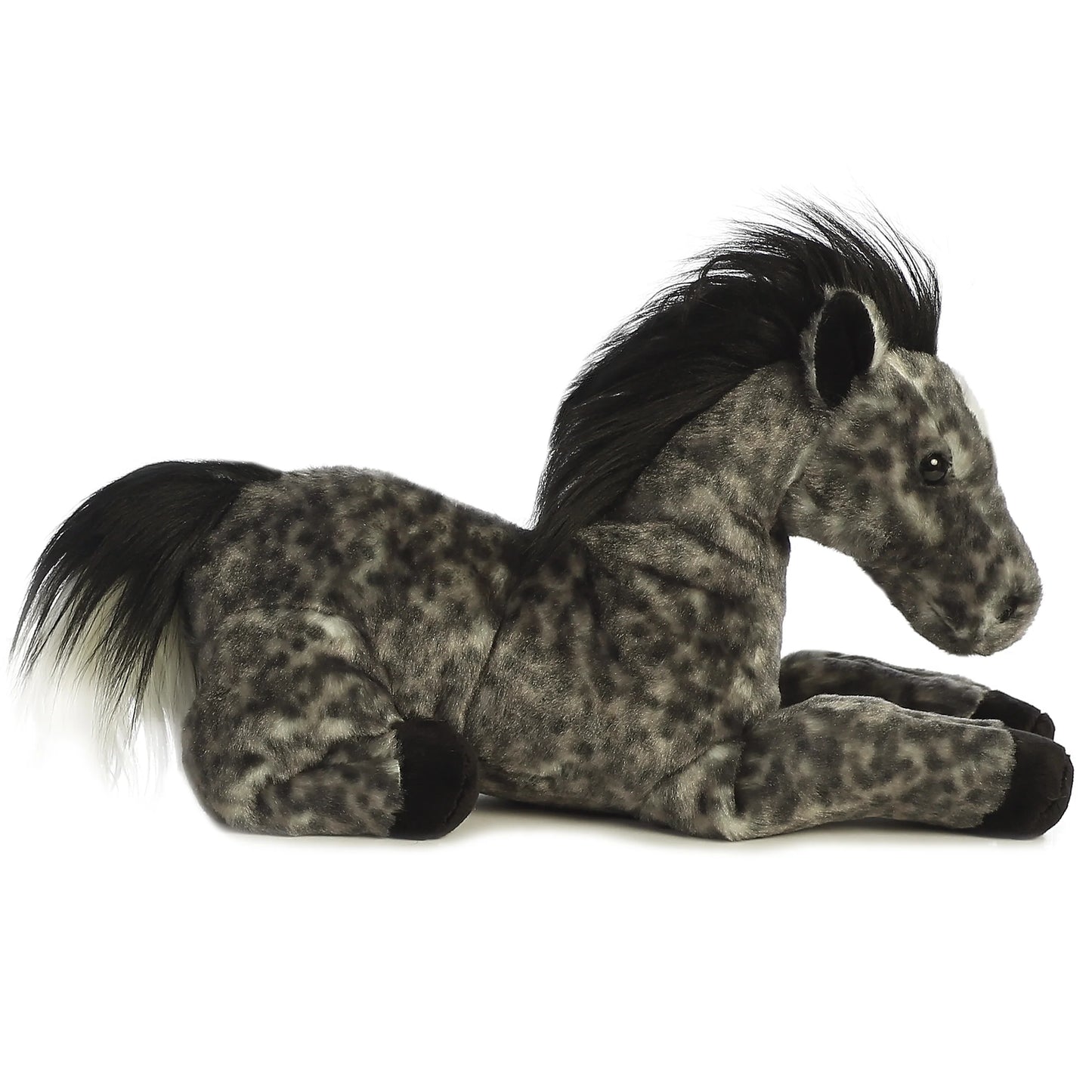 PELUCHE FINO CABALLO JACK GRIS MOTEADO 30CM