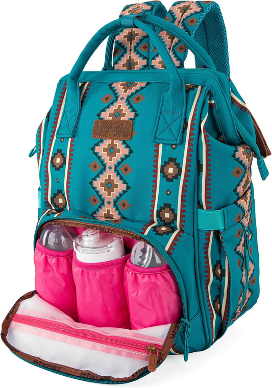 BOLSO MOCHILA PAÑALERA WRANGLER COLOR TURQUESA WG2204-9110TQ