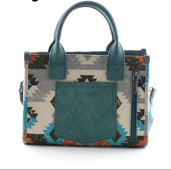 BOLSO WRANGLER TOTE BAG AZTECA TURQUESA WG166G-81201TQ