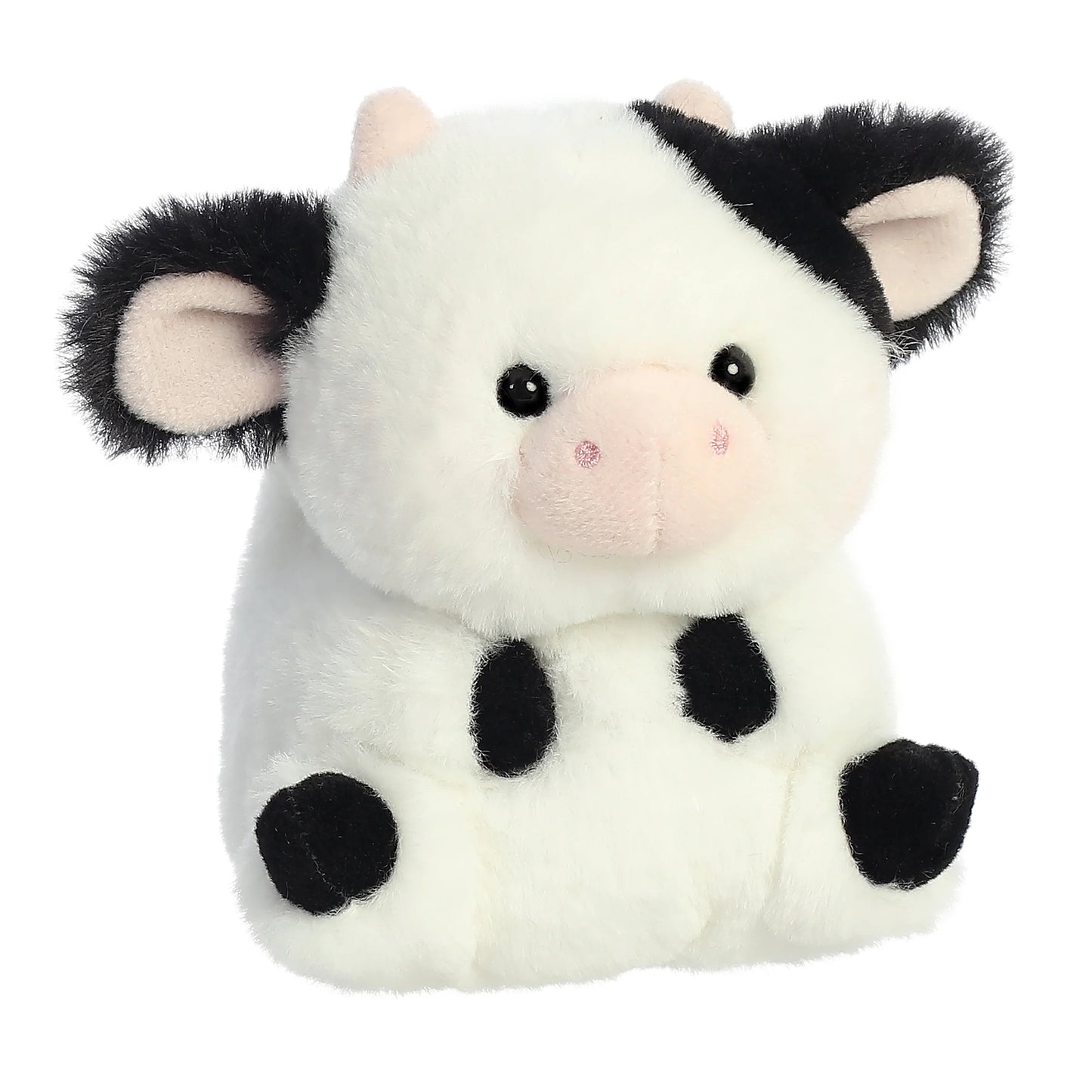 PELUCHE VAQUITA PEQUEÑA  BLANCO Y NEGRO 21CM