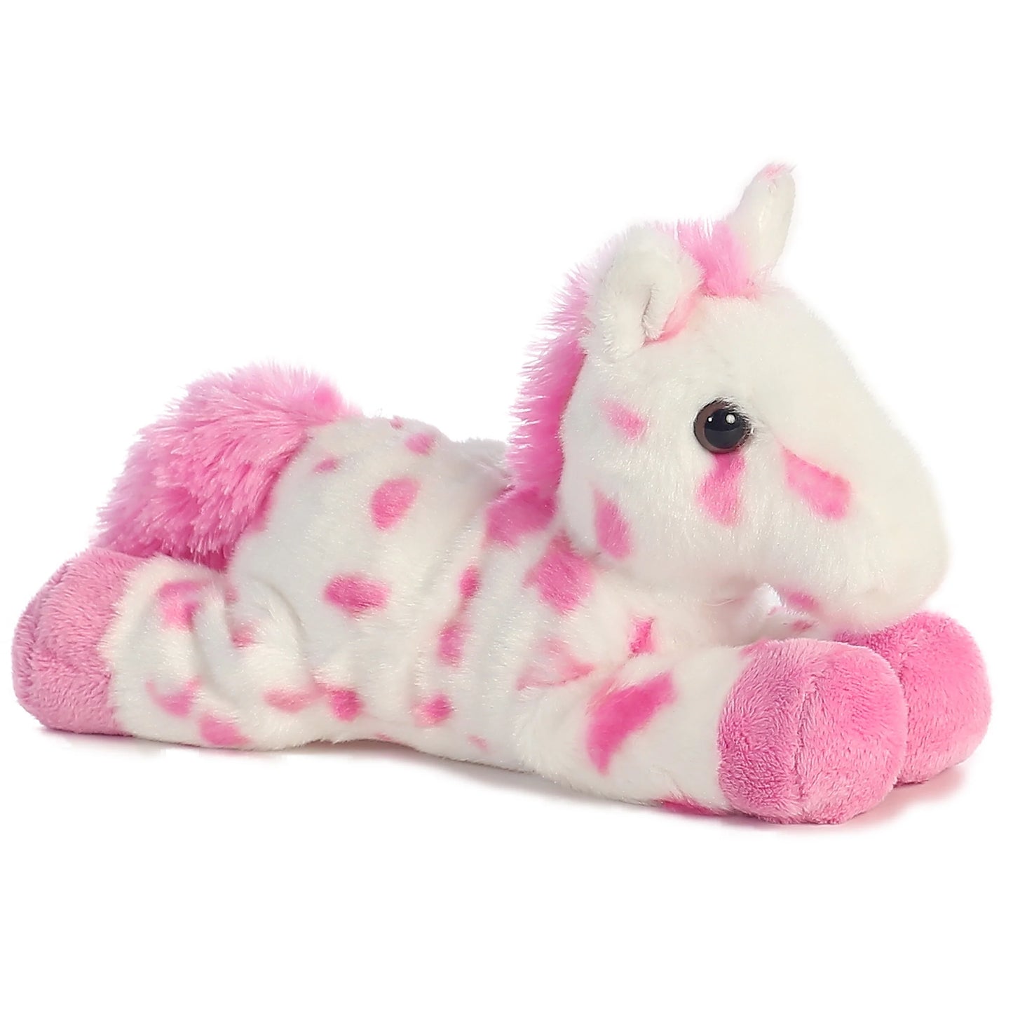 PELUCHE CABALLO PEQUEÑO ROSA PINTO 21CM