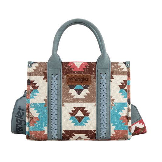 BOLSO WRANGLER TOTE BAG AZTECA AZUL MEZCLILLA WG166G-81201JN
