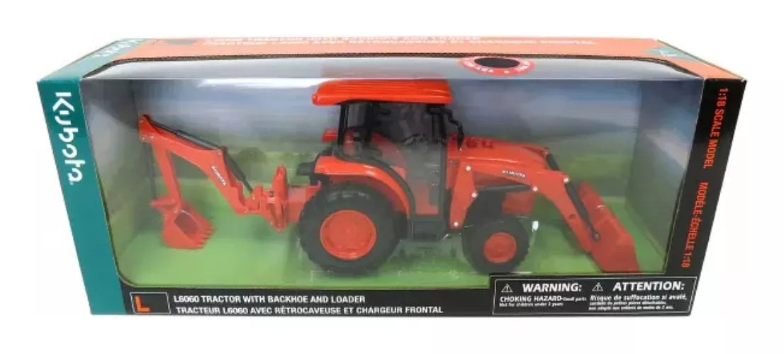 JUGUETE TRACTOR KUBOTA ESCALA 1:18 CON LUZ Y SONIDO