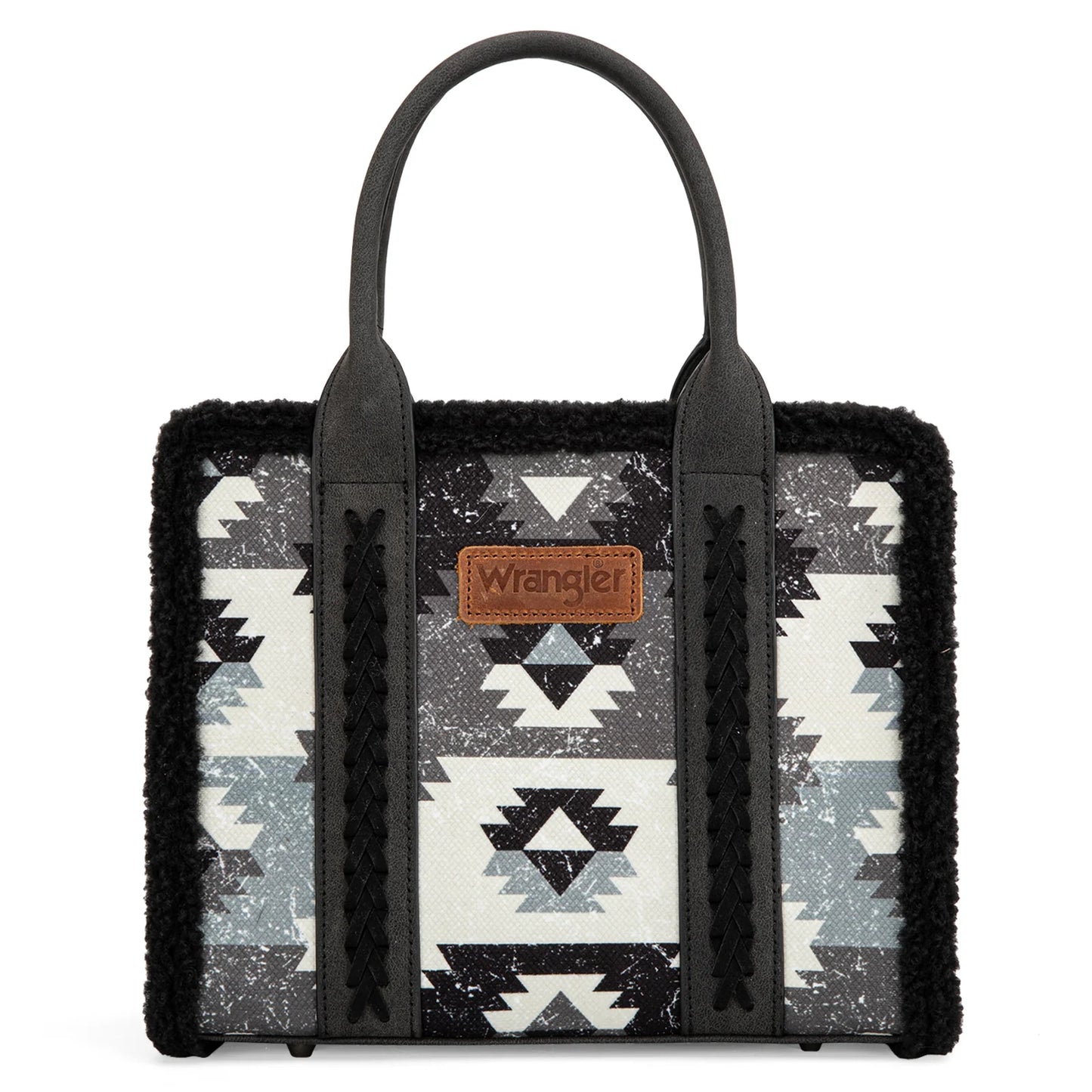 BOLSO WRANGLER TOTE BAG AZTECA NEGRA CON SHERPA WG166G-8120SBK