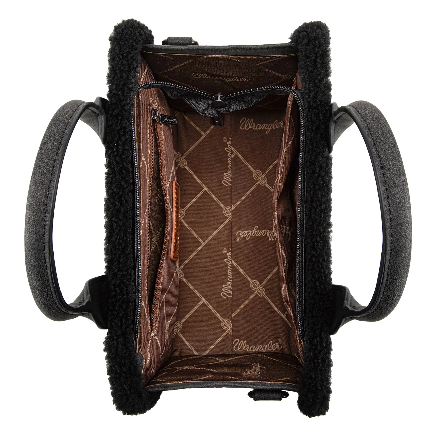 BOLSO WRANGLER TOTE BAG AZTECA NEGRA CON SHERPA WG166G-8120SBK