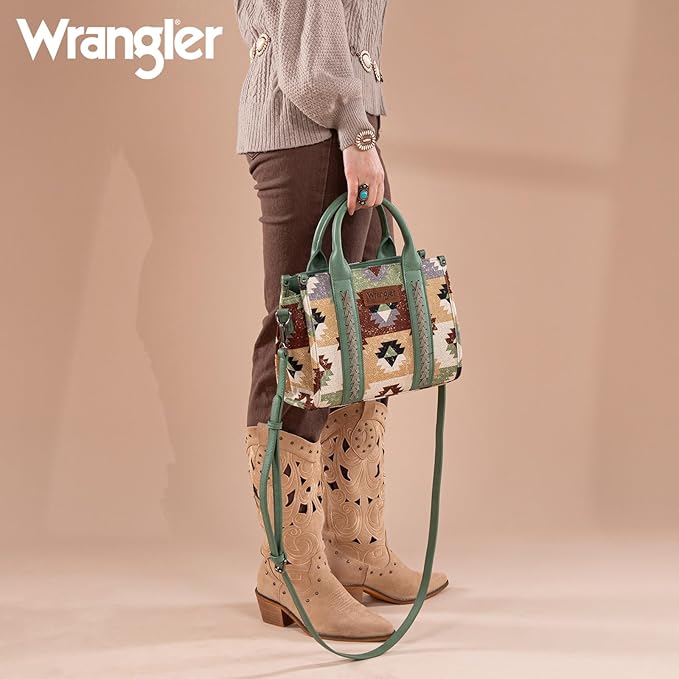 BOLSO WRANGLER TOTE BAG AZTECA VERDE WG166G-81201GN