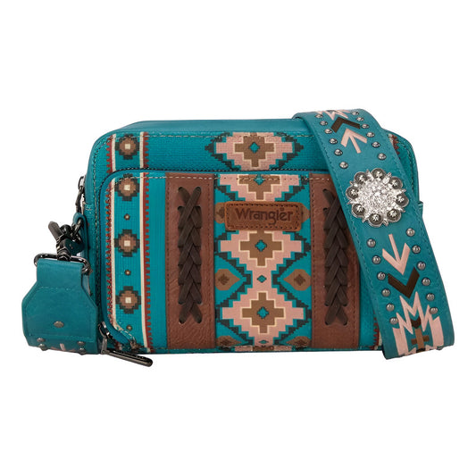 Bolso Wrangler Crossbody Con Correa Ancha Tuquesa Wg2207