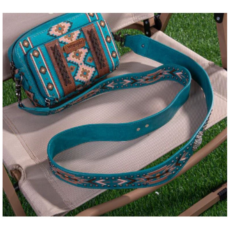 Bolso Wrangler Crossbody Con Correa Ancha Tuquesa Wg2207