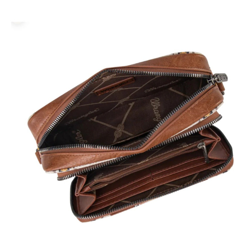 Bolso Wrangler Original Crossbody Correa Ancha Beige Wg2207