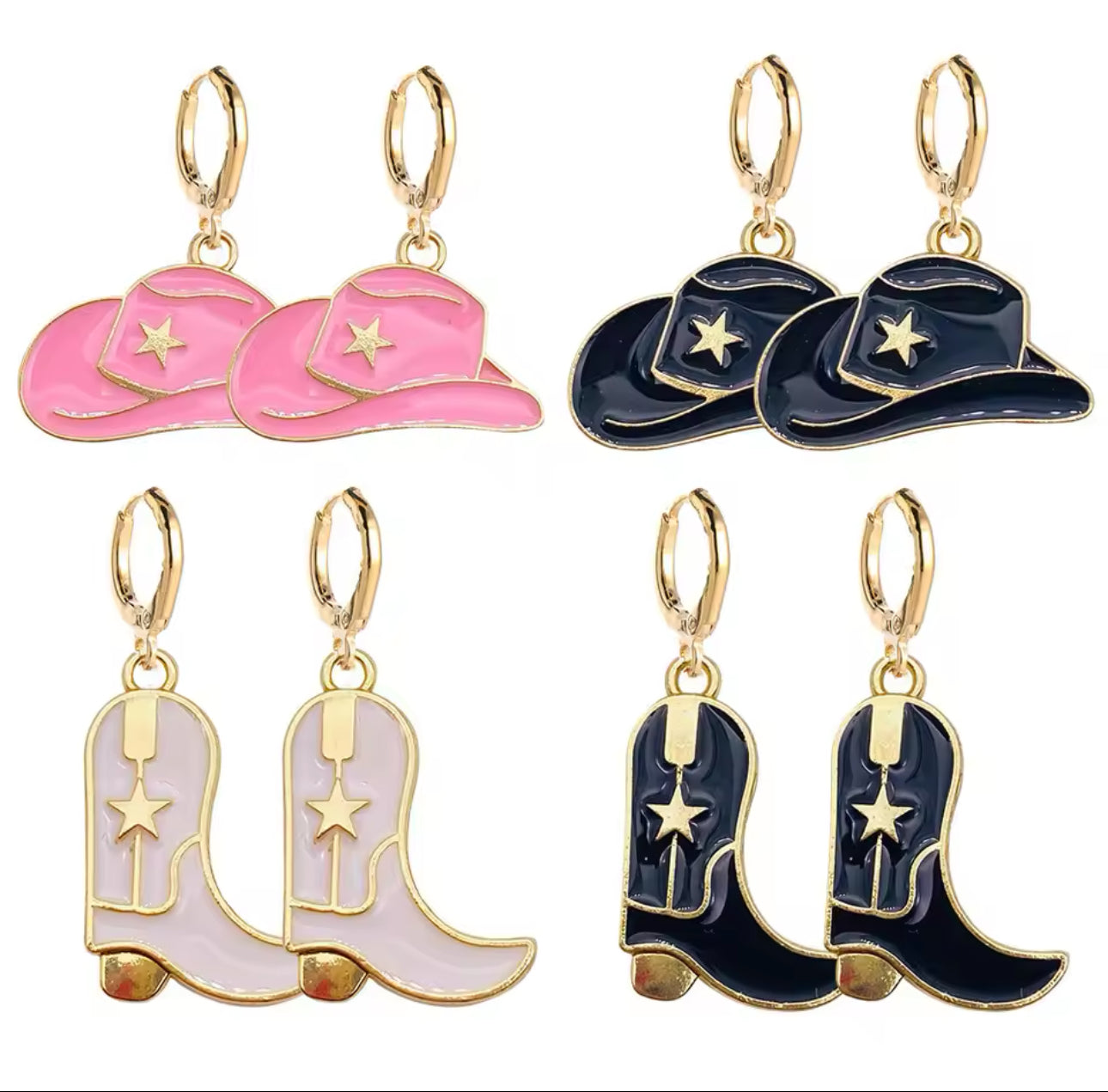 Aretes KBallo Sombreros Fantasy Blanco