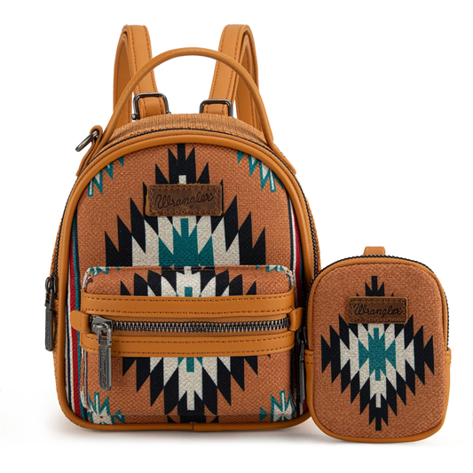 Bolso Mini Mochila Wrangler Mostaza Con Monedero WG174-8600OR