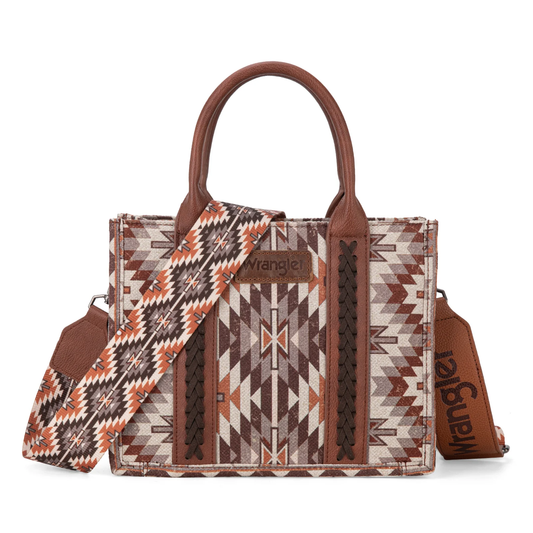 Bolso Wrangler Tote Bag Azteca Checotah Café WG2213-8120SBR