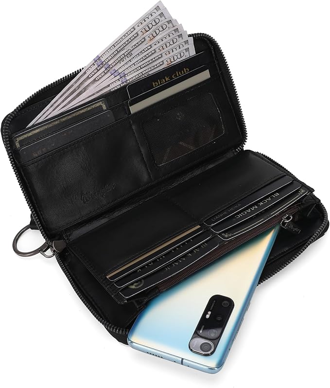 Cartera Wrangler Con Asa Print Vaca Negro Blanco WG133-W006BK