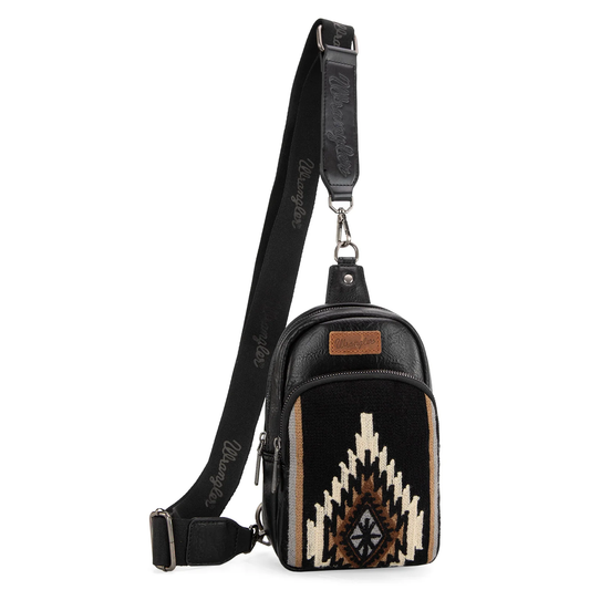 Bolso Crossbag Wrangler Cruzada Negro Telar WG174-210BK