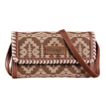 Cartera Wrangler Con Correa Larga Encorrillada Telar Café WG2212-W012BR