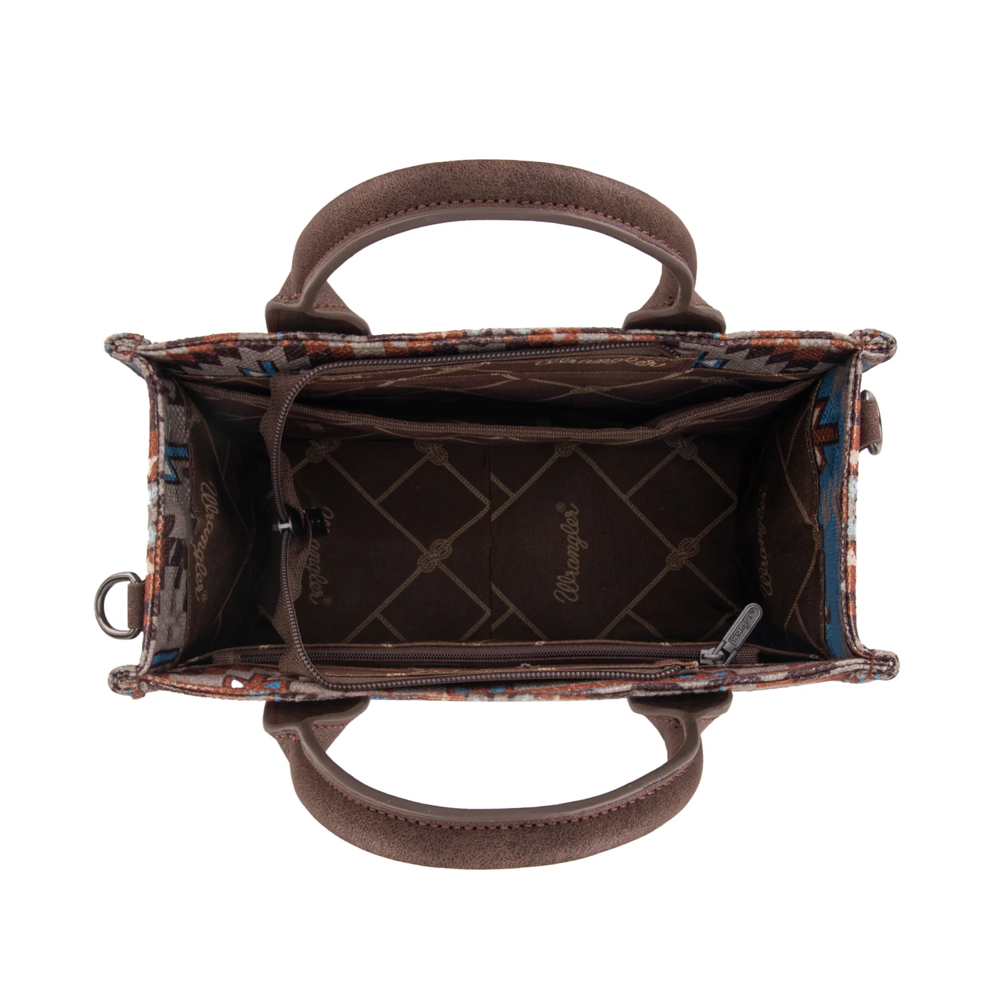 Bolso Wrangler Tote Bag Azteca Checotah Azul Café WG2213-8120SCF