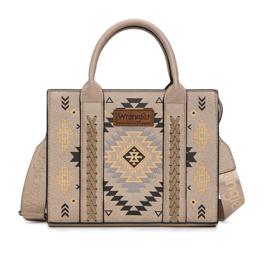 Bolso Wrangler Tote Bag Patrón Pintado Azteca Pintado Khaki WG2206-8120SKH