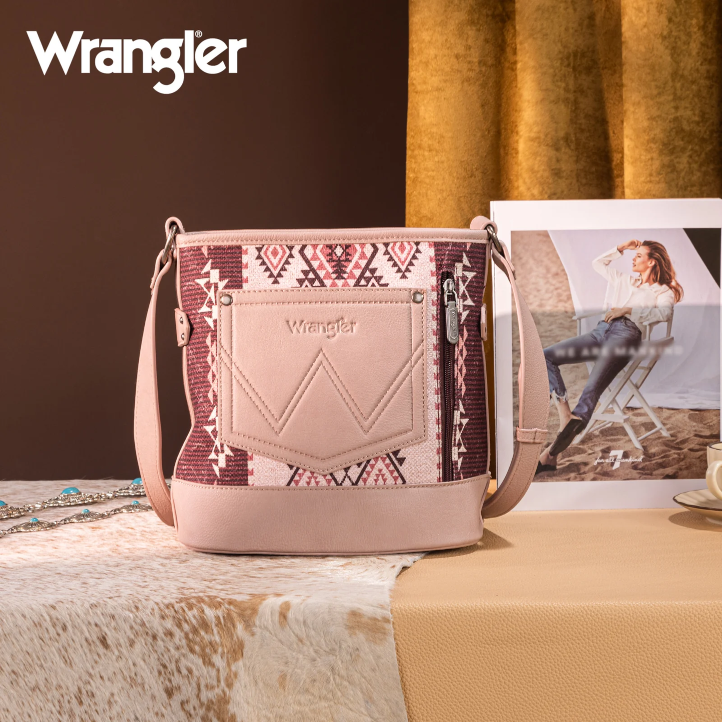 Bolso Wrangler Azteca Vintage Rosa WG213-2003PK
