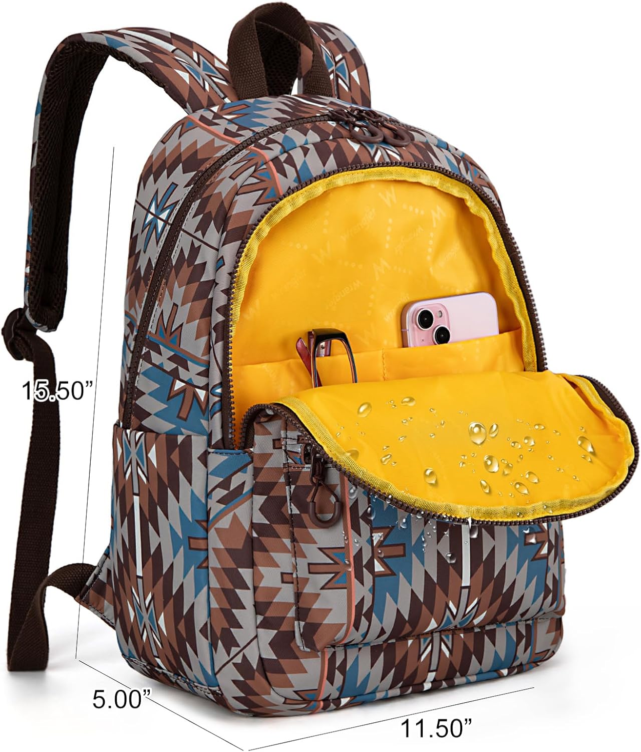 Mochila Back Pack Wrangler Estampado Azteca Café Oscuro WG2206-9110CF