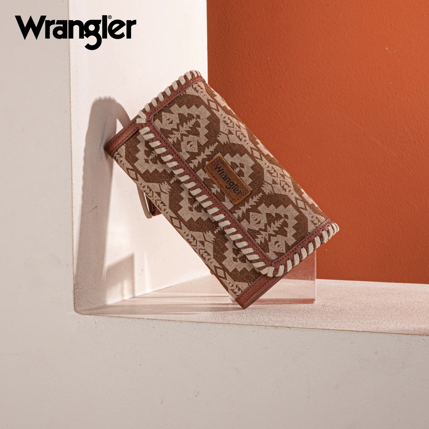 Cartera Wrangler Con Correa Larga Encorrillada Telar Café WG2212-W012BR