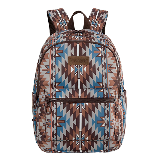 Mochila Back Pack Wrangler Estampado Azteca Café Oscuro WG2206-9110CF