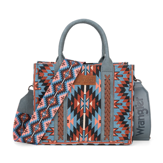 Bolso Wrangler Tote Bag Azteca Checotah Azul Xedron WG2213-8120SNY