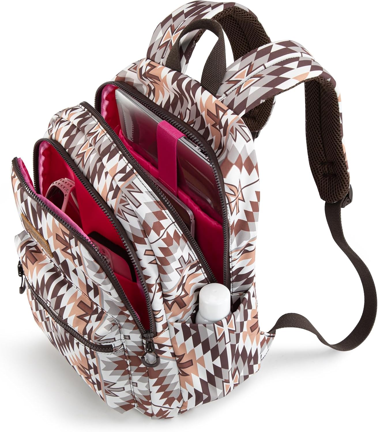 Mochila Back Pack Wrangler Estampado Azteca Biege Café WG2206-9110BR