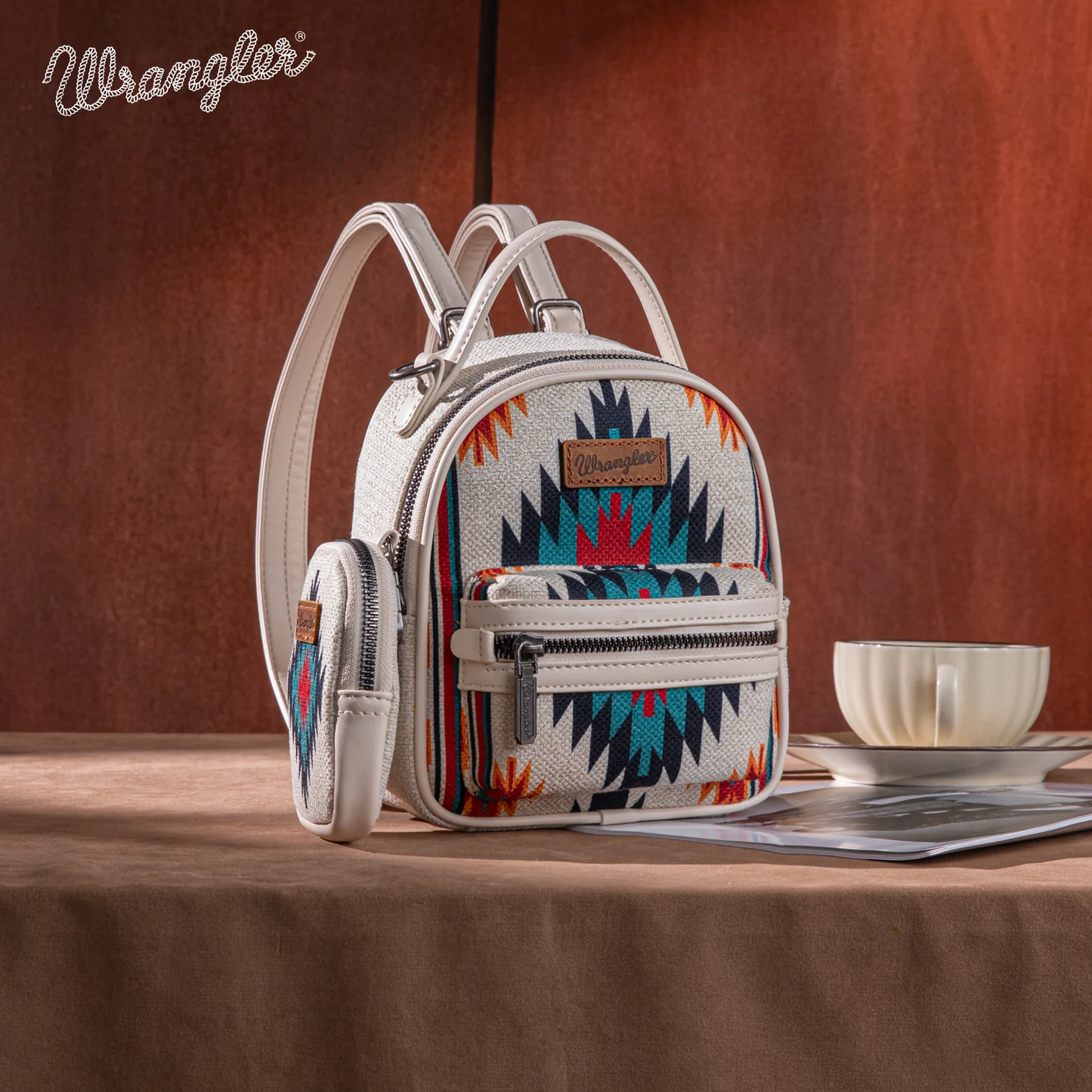 Bolso Mini Mochila Wrangler Hueso Con Monedero WG174-8600TN