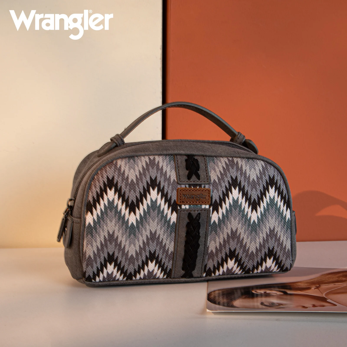Bolso De Viaje Unisex Wrangler Estampado Patron Azteca Gris WG2211-190GY