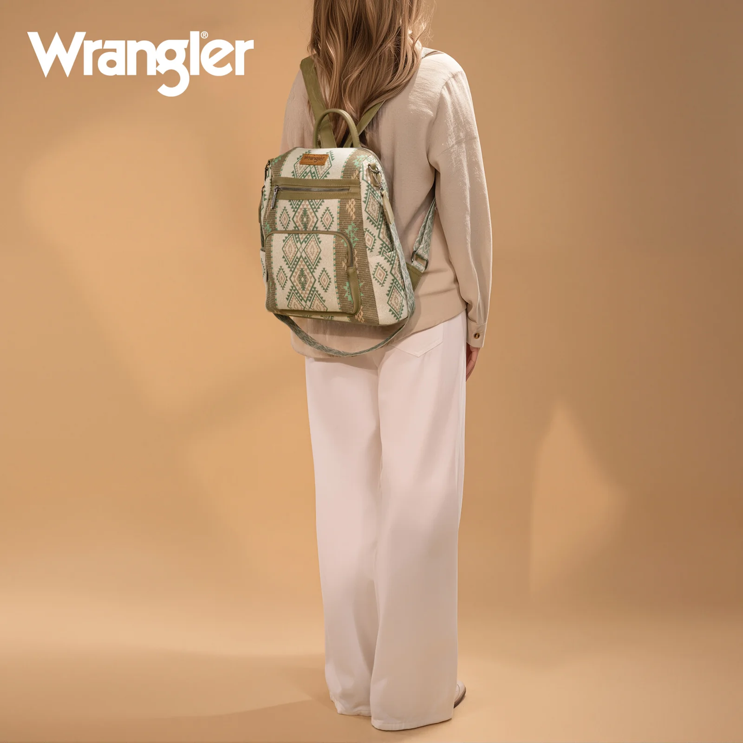 BOLSO/MOCHILA WRANGLER ESTAMPADO AZTECA WRANGLER VERDE WG213-9110GN