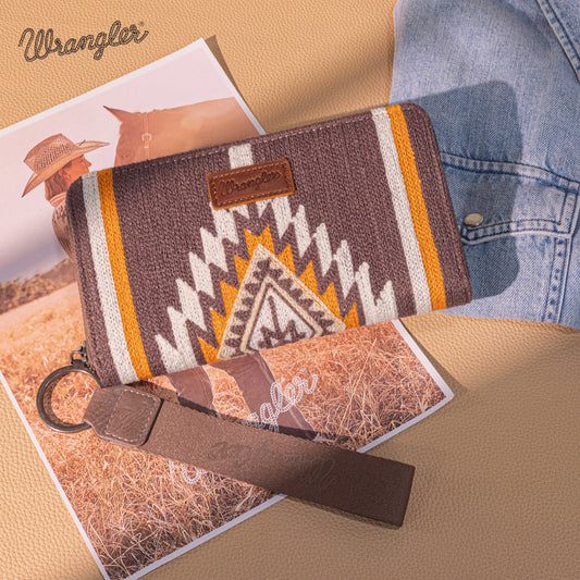 Cartera Wrangler Telar Azteca Café Oscuro WG174-W0062CF