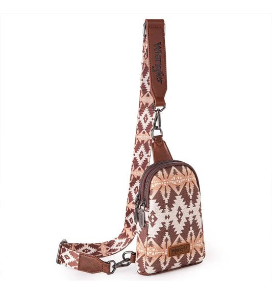 Bolso Crossbag Wrangler Cruzada Café Oscuro WG2205-210LCF