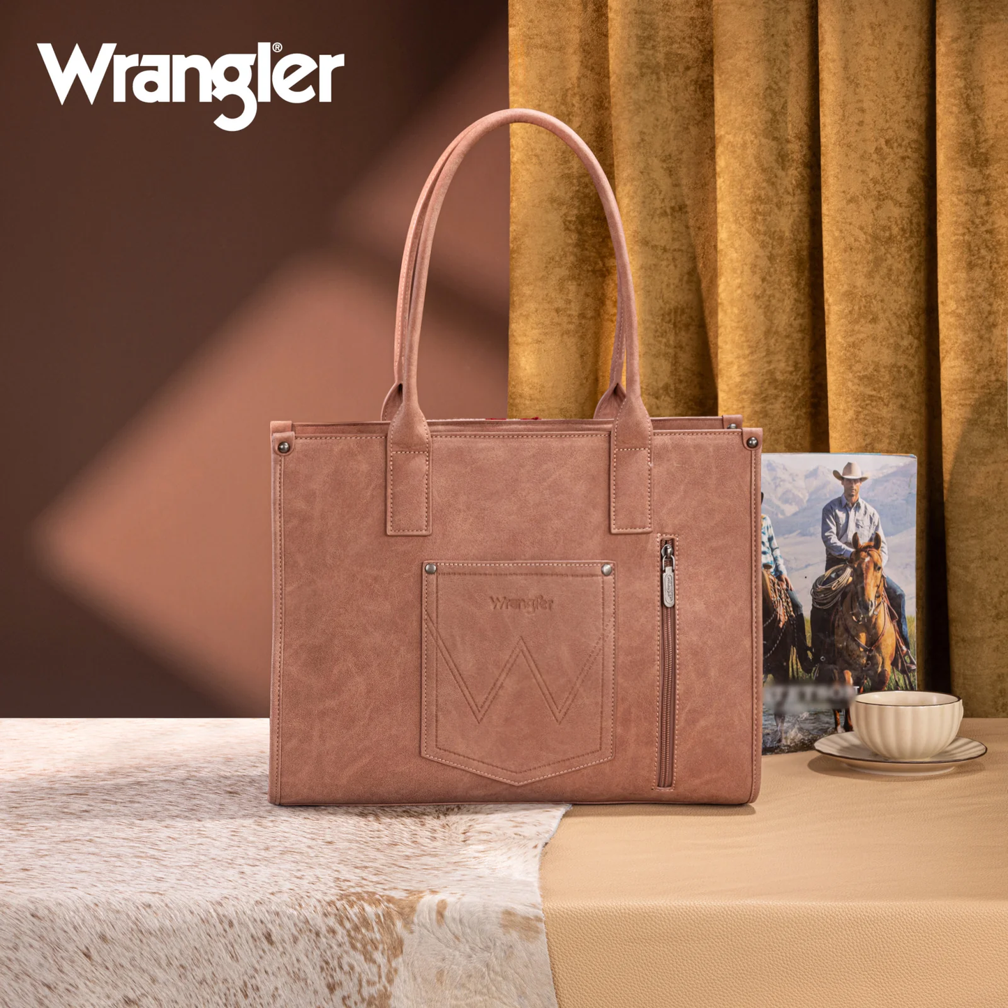 BOLSO WRANGLER GRANDE CINCELADA ROSA WG226G-8119PK