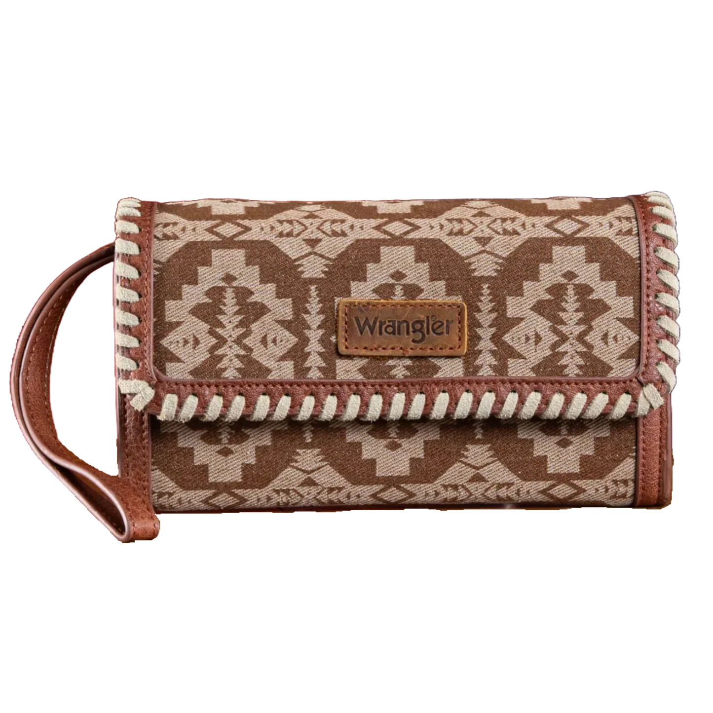 Cartera Wrangler Con Correa Larga Encorrillada Telar Café WG2212-W012BR