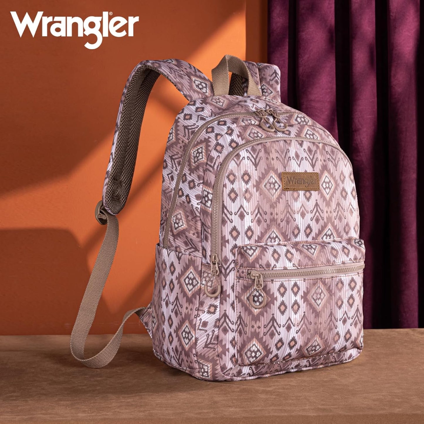Mochila Back Pack Wrangler Estampado Azteca Café Claro WG2206-9110LCF