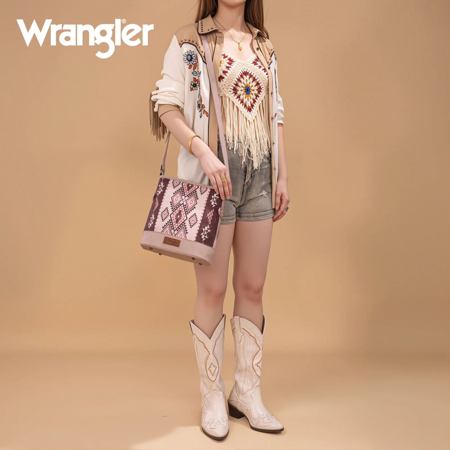 Bolso Wrangler Azteca Vintage Rosa WG213-2003PK