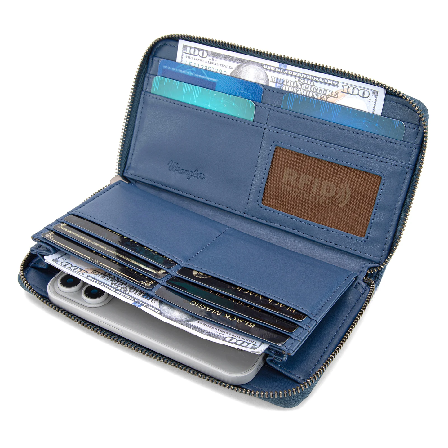 Cartera Wrangler Telar Azteca Azul Jeans WG174-W0062JN