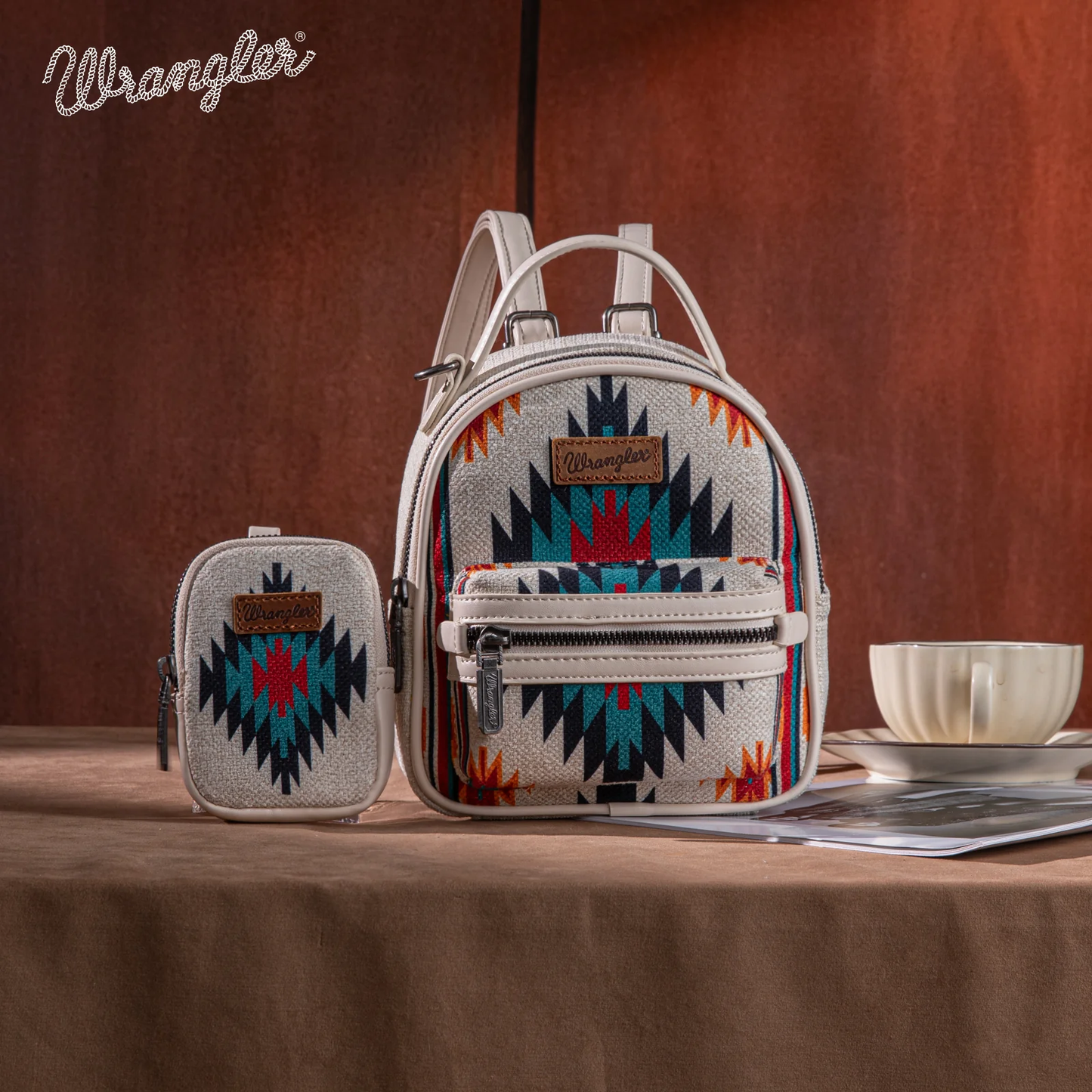 Bolso Mini Mochila Wrangler Hueso Con Monedero WG174-8600TN