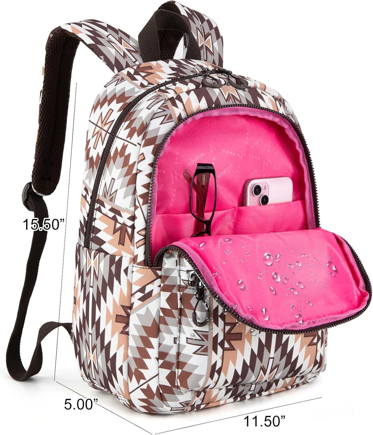 Mochila Back Pack Wrangler Estampado Azteca Biege Café WG2206-9110BR